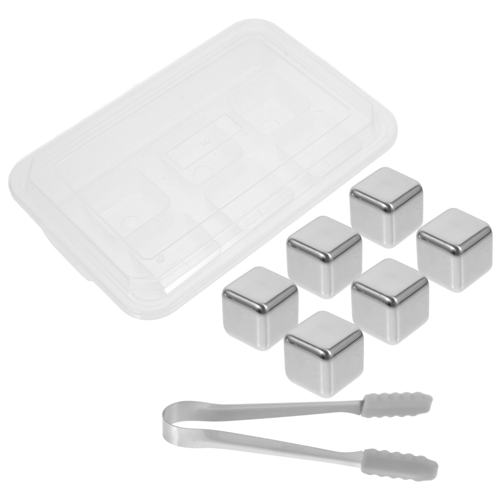 Whiskey Stone Set - 1Set Stainless Steel Ice Cube Set