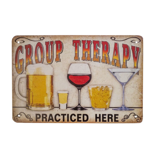 Wine Beer Pub - Funny Novelty Group Therapy Beer Wine