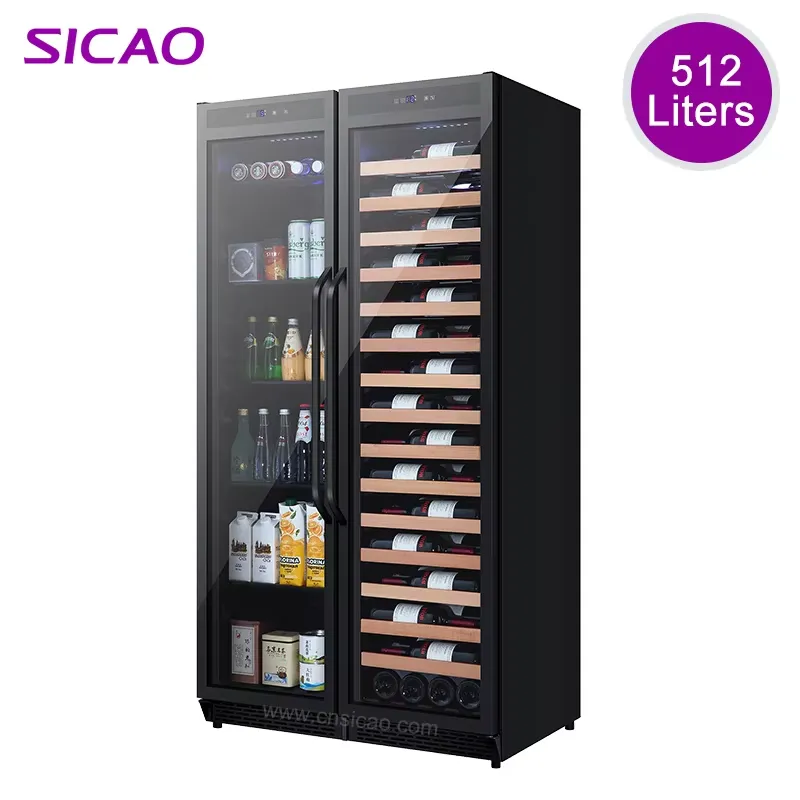 Wine Beer Dual Zone - Built In Beverage Fridge Double Door