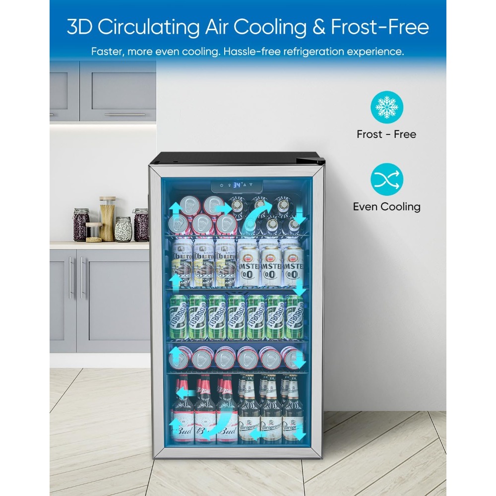 Beverage Refrigerator Cooler - - Wine Beer Fridge Small recension och pris