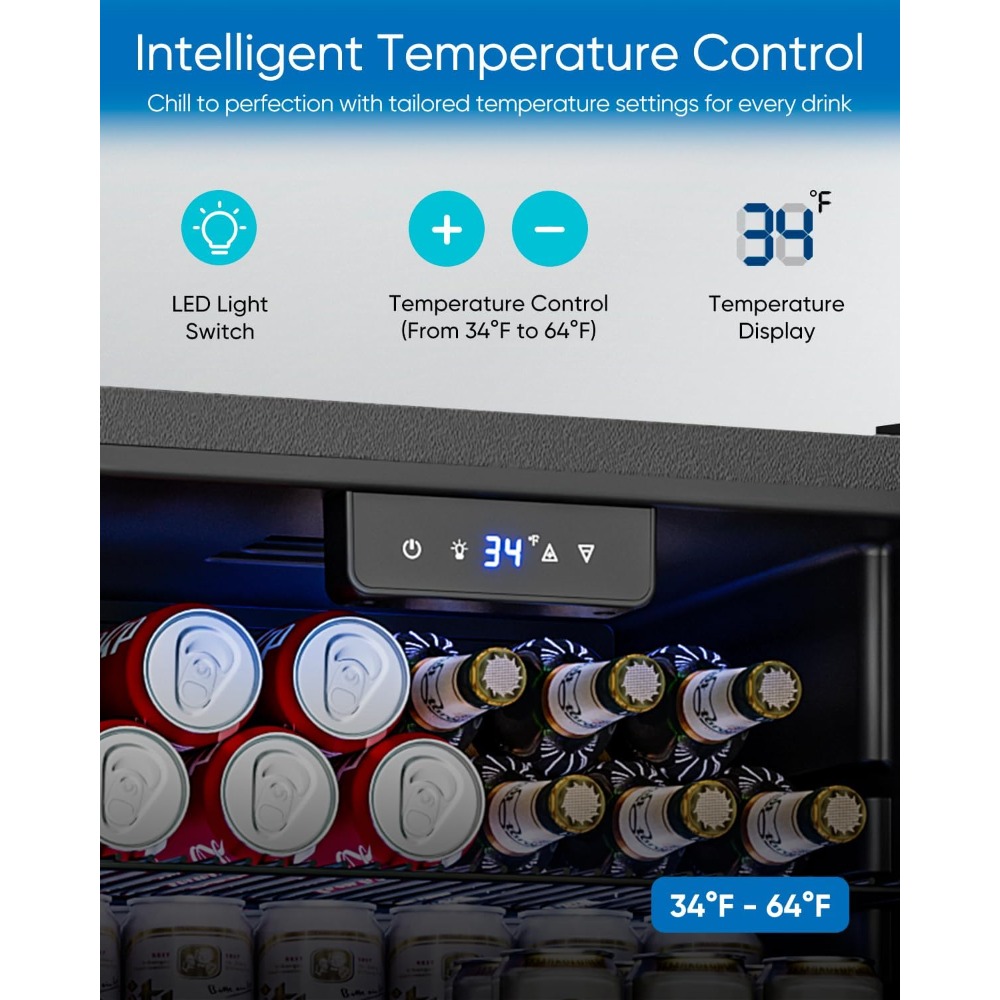 Beverage Refrigerator Cooler - - Wine Beer Fridge Small recension och pris