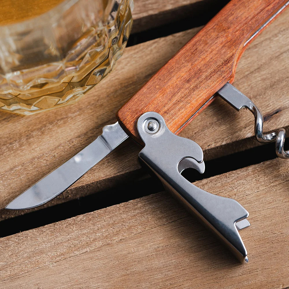 Personalised Logo Wood Handle  - Wine Beer Brand recension och pris