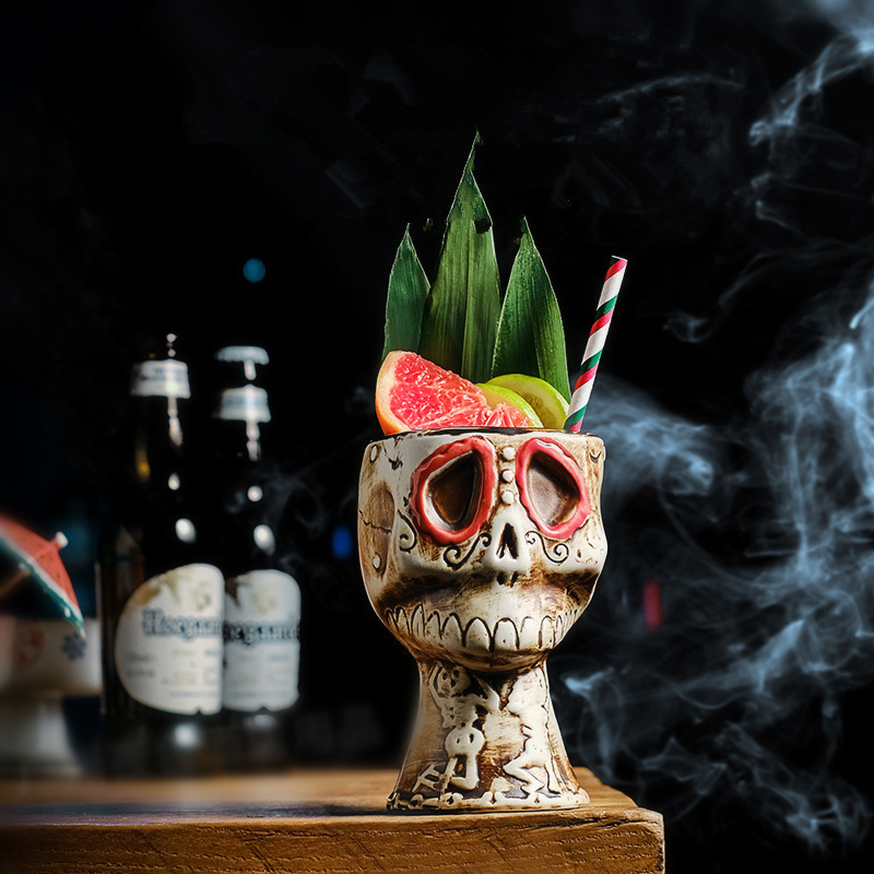 Halloween Skull Ceramic Mug -  - Wine Beer Mix Drink recension och pris