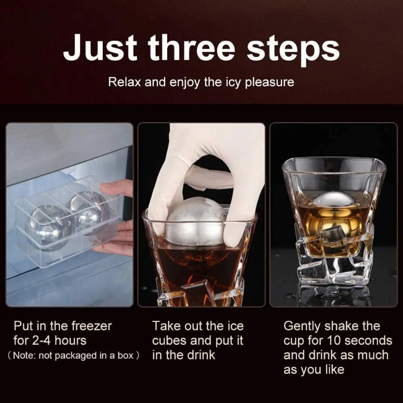 1PC Reusable Stainless Steel I - Whiskey Stone Set recension och pris