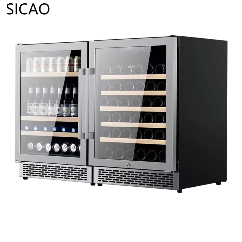 2 Door Wine Beer Fridge Glass  - Wine Beer Dual Zone recension och pris