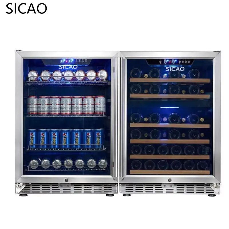 2 Door Wine Beer Fridge Glass  - Wine Beer Dual Zone recension och pris