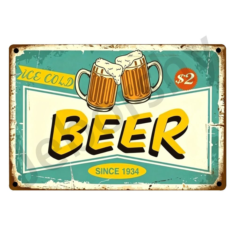 Metal Sign Whiskey Wine Alcoho - Wine Beer Brand recension och pris