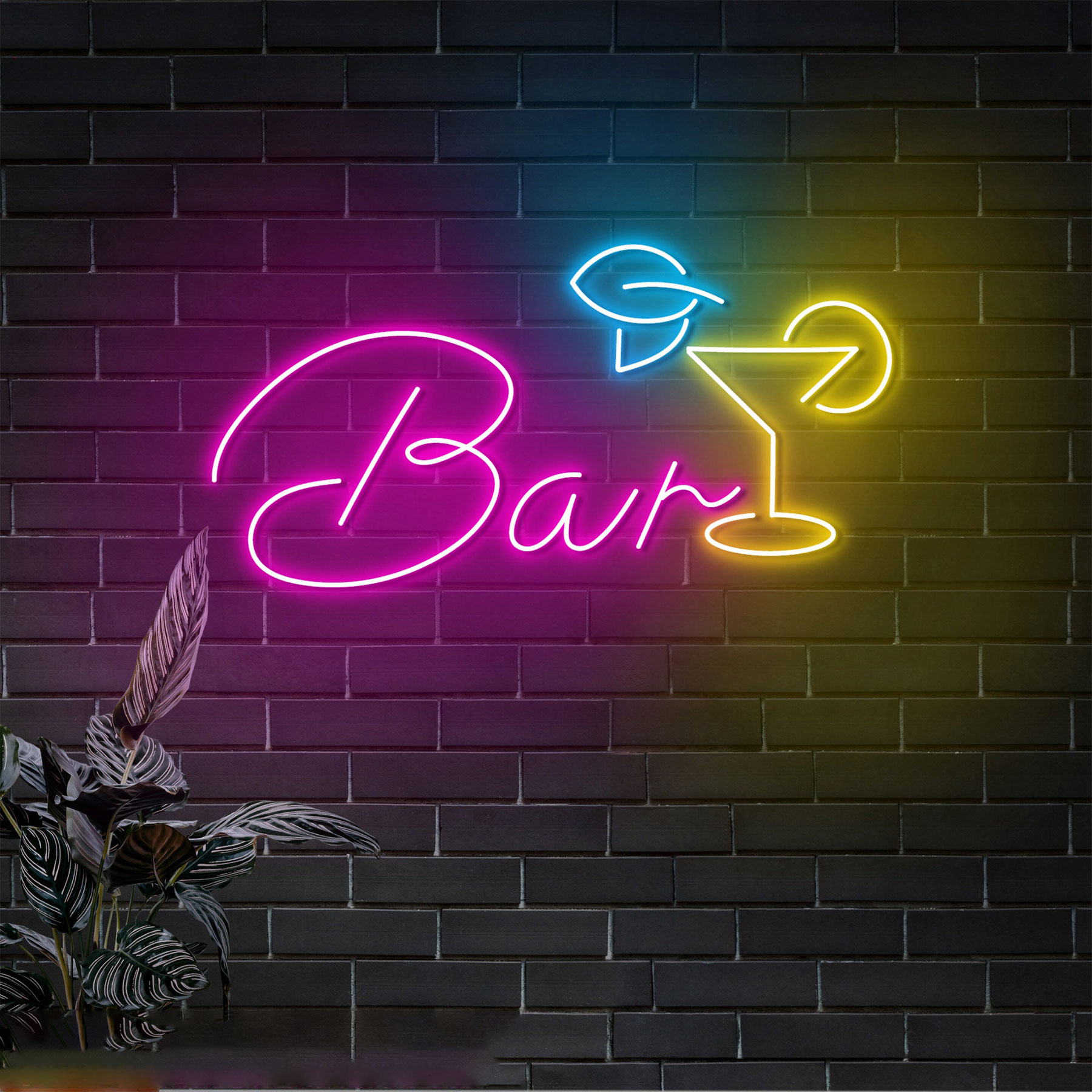 Open Bar Neon Sign Cocktail Ba - Wine Beer Pub recension och pris