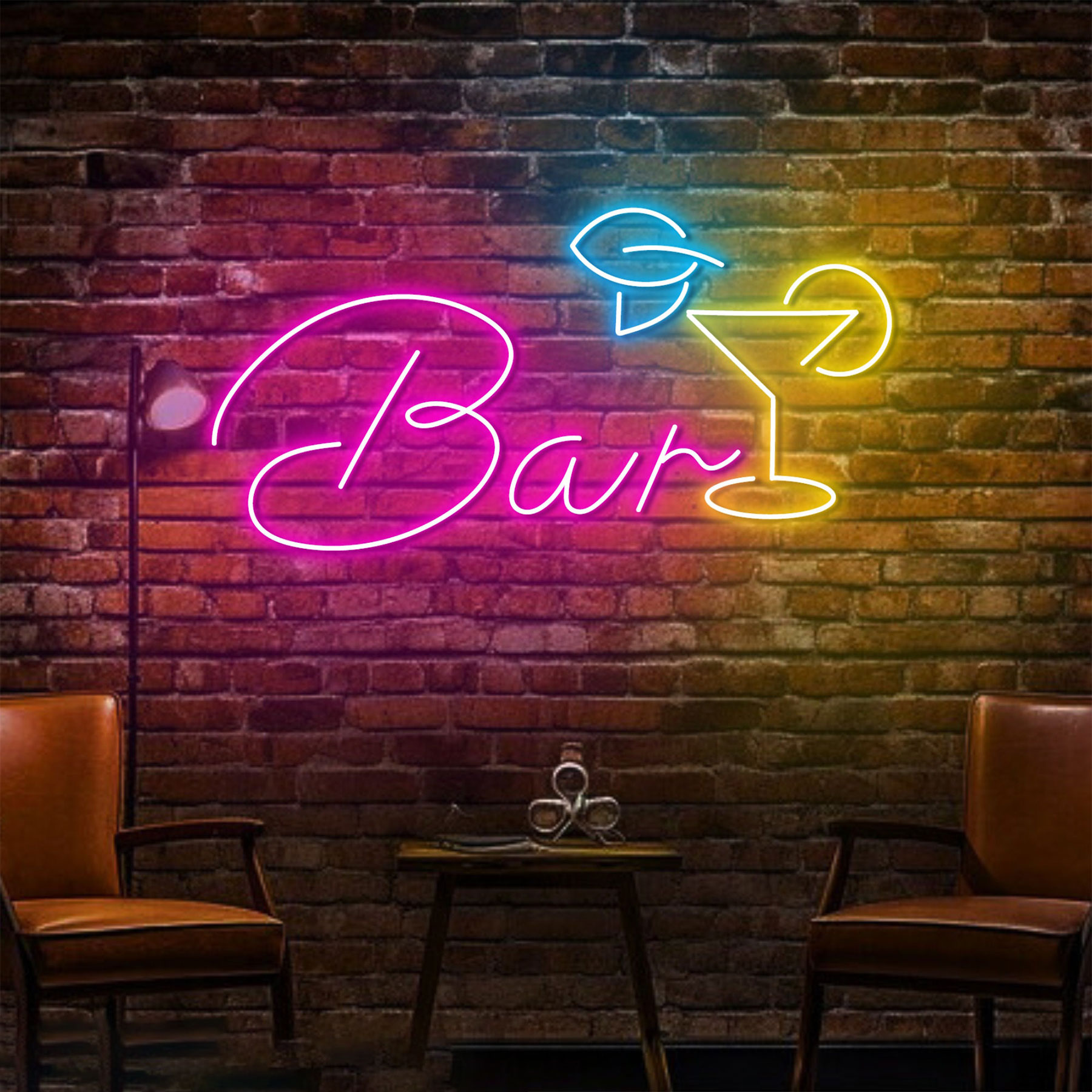 Open Bar Neon Sign Cocktail Ba - Wine Beer Pub recension och pris