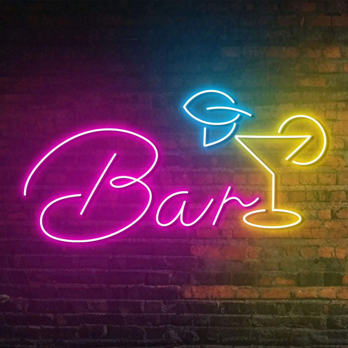 Open Bar Neon Sign Cocktail Ba - Wine Beer Pub recension och pris