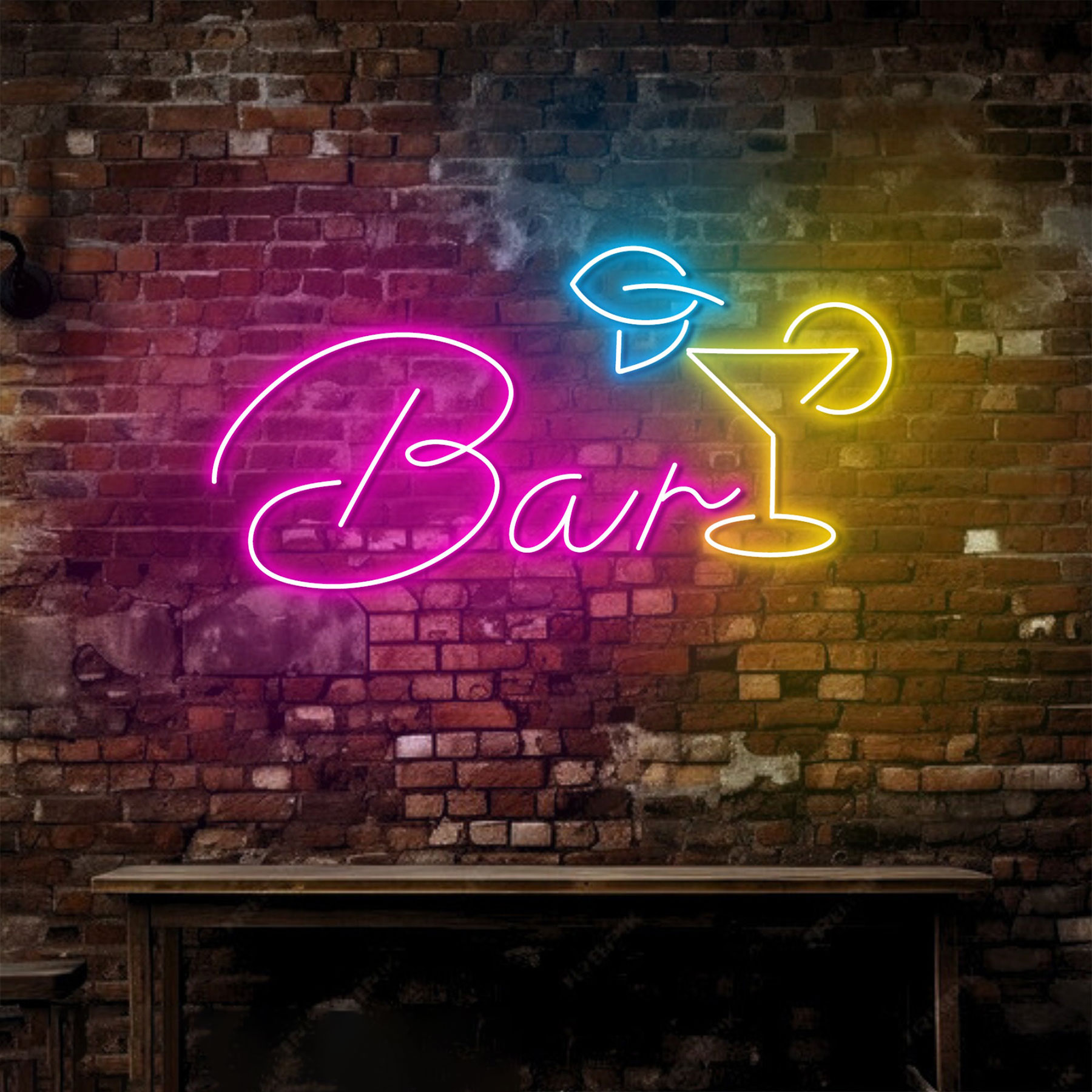 Open Bar Neon Sign Cocktail Ba - Wine Beer Pub recension och pris