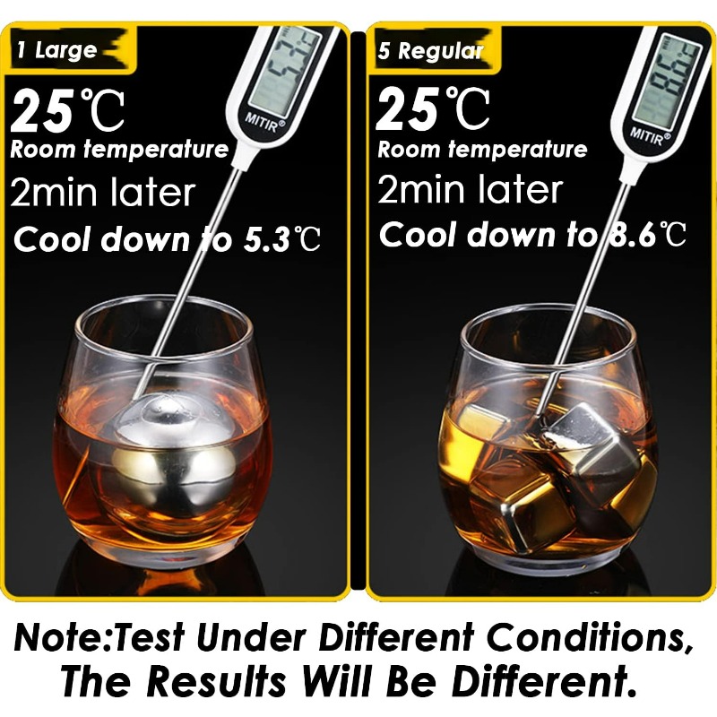 Reusable Ice Cubes & Metal Chi - Whiskey Stone Set recension och pris