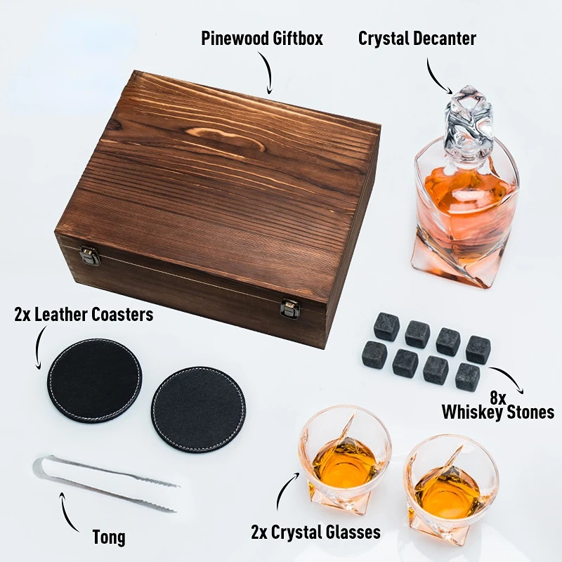 Whiskey Decanter and Stones Gi - Whiskey Stone Set recension och pris