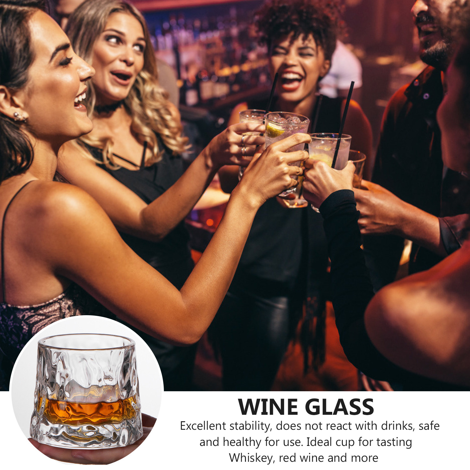 1Pcs Hammered Wine Glass Cup P - Wine Beer Whiskey recension och pris